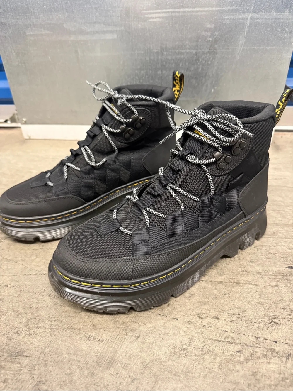 Dr Martens Boury Utility Tactical Boots-All Black. Size: Men 10/Women 11/EU 43